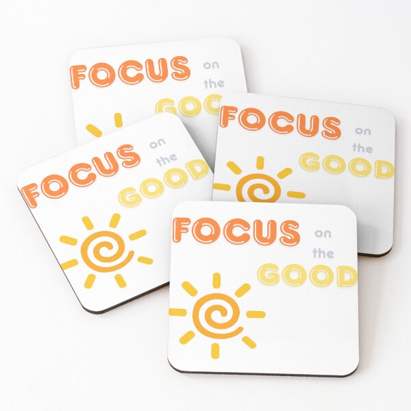 Item preview, Focus On The Good Retro Sun Positive Quote designed and sold by byLizedesigns.