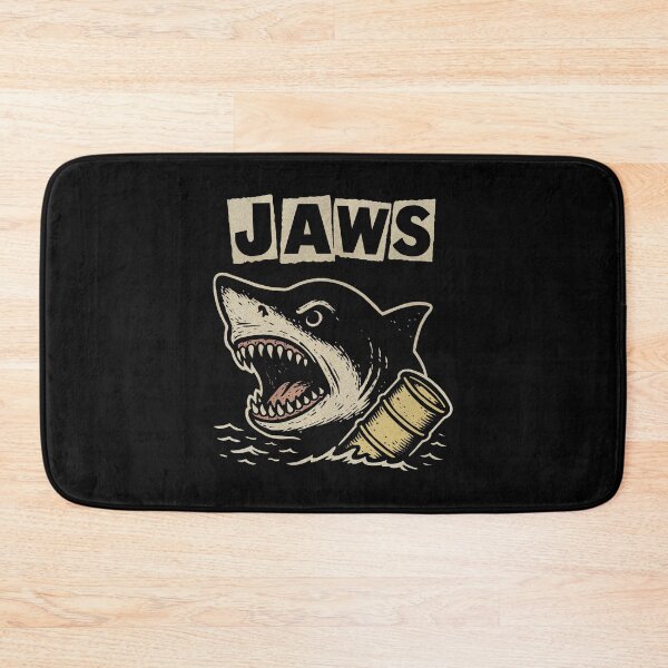 Item preview, JAWS angry shark yellow barrel designed and sold by ChunkByChunk.
