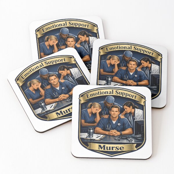 Item preview, Emotional Support Murse Funny Male Nurse RN Humor Gift designed and sold by YMLux.