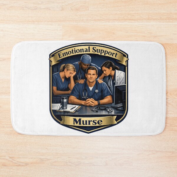 Item preview, Emotional Support Murse Funny Male Nurse RN Humor Gift designed and sold by YMLux.