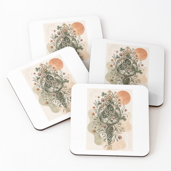 Item preview, Minimalist Celtic Shamrock Boho Print designed and sold by AlexGreaney.