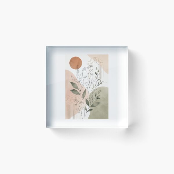 Item preview, Minimalist Boho Botanical Line Art Print designed and sold by AlexGreaney.
