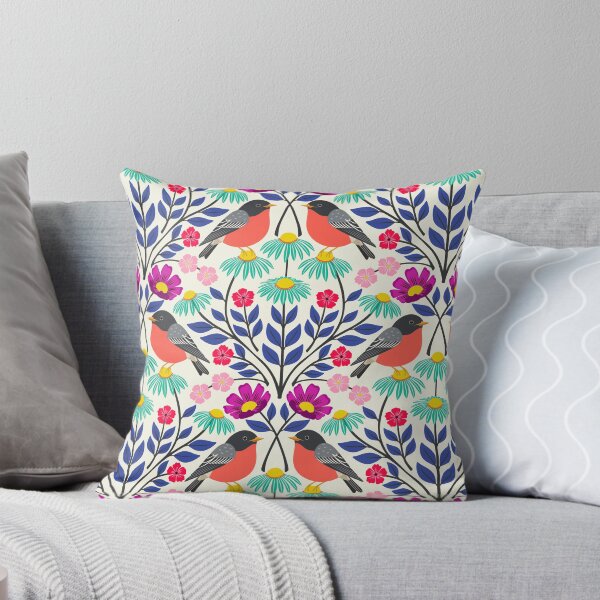 Item preview, Spring robins and wildflowers designed and sold by Jennifer Ladd.