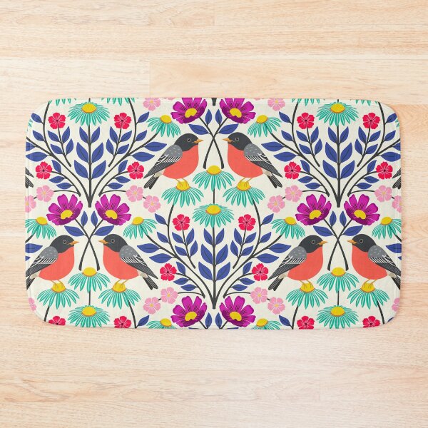 Item preview, Spring robins and wildflowers designed and sold by Jennifer Ladd.