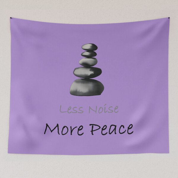 Item preview, Less Noise More Peace | Minimalist Zen Quote Design designed and sold by innerfaith.