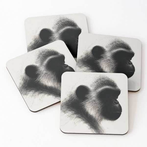 Item preview, Silent Observer Primate Charcoal Study designed and sold by RamyGallery.