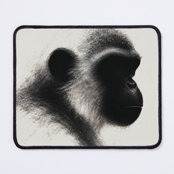 Item preview, Silent Observer Primate Charcoal Study designed and sold by RamyGallery.