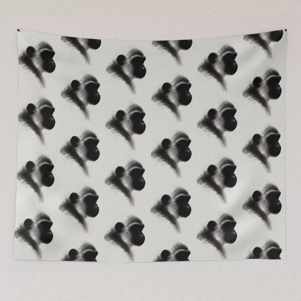 Item preview, Silent Observer Primate Charcoal Study designed and sold by RamyGallery.