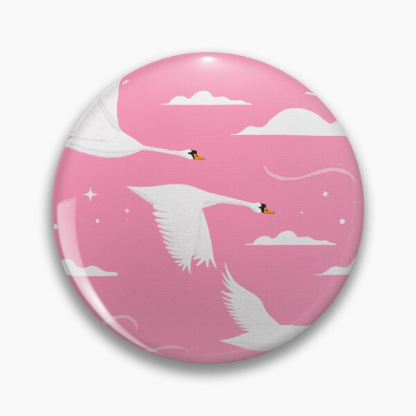 Item preview, Whimsical Swans in Pink Sky designed and sold by Jessica Morris Designs.