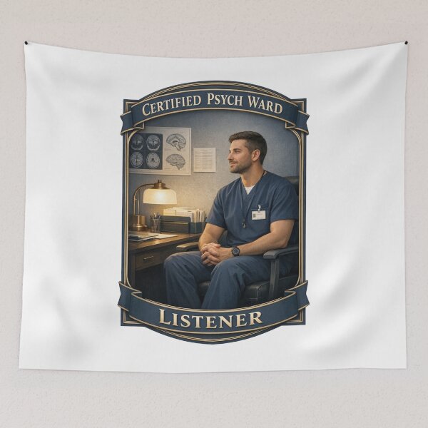 Item preview, Certified Psych Ward Listener Funny Psych Nurse Gift designed and sold by YMLux.