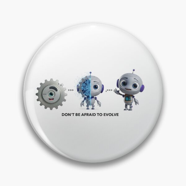 Item preview, Geary Bot™ — Don't Be Afraid to Evolve (Evolution Triptych) designed and sold by Gearybot.