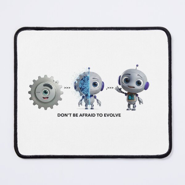 Item preview, Geary Bot™ — Don't Be Afraid to Evolve (Evolution Triptych) designed and sold by Gearybot.