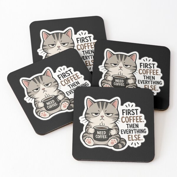 Item preview, First coffee designed and sold by Cat loco.