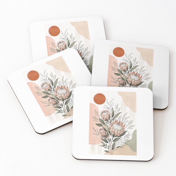 Item preview, Minimalist Boho Protea Floral Print designed and sold by AlexGreaney.