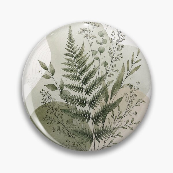 Item preview, Minimalist Organic Sage Green Fern Print designed and sold by AlexGreaney.