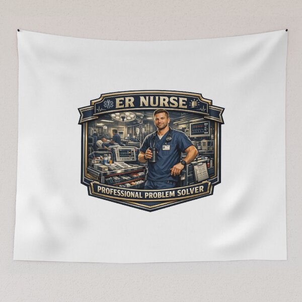 Item preview, ER Nurse Professional Problem Solver Funny RN Humor Gift designed and sold by YMLux.