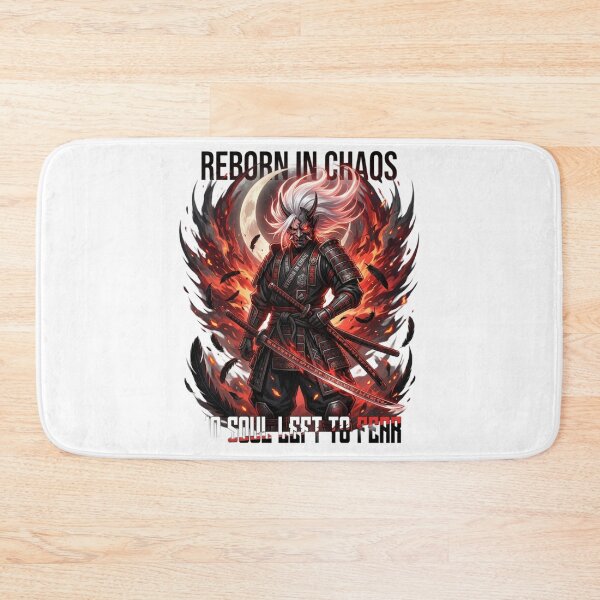 Item preview, Reborn In Chaos – Dark Oni Samurai Anime Inspired Streetwear Design designed and sold by AD-NOVA!!!.