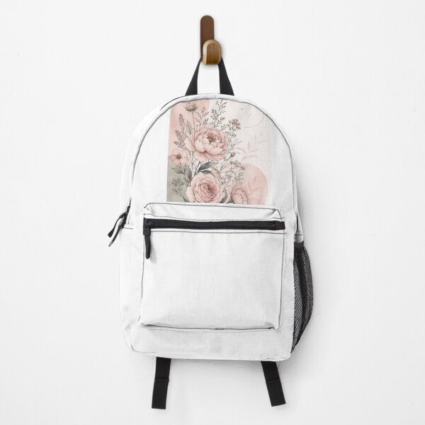Item preview, Minimalist Dusty Pink Boho Floral Collage Print designed and sold by AlexGreaney.