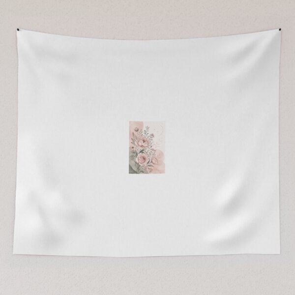 Item preview, Minimalist Dusty Pink Boho Floral Collage Print designed and sold by AlexGreaney.