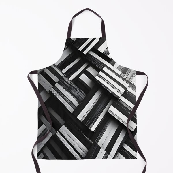 Item preview, Abstract 1 - Modern Black and White 3D Striped Geometric Art designed and sold by NikaNavi.