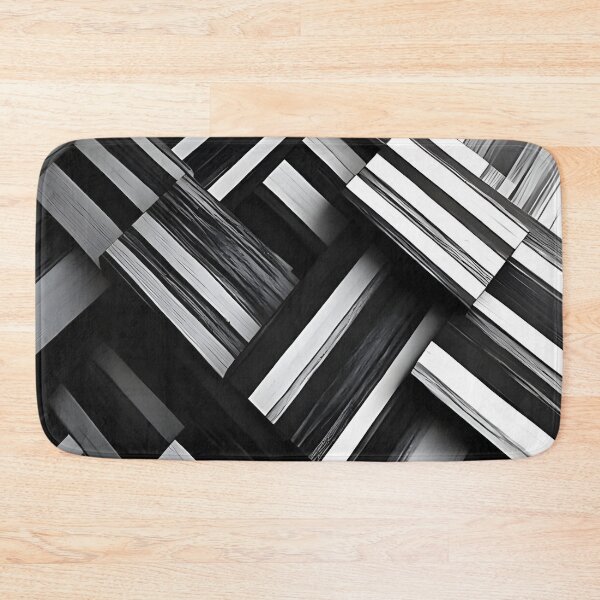 Item preview, Abstract 1 - Modern Black and White 3D Striped Geometric Art designed and sold by NikaNavi.