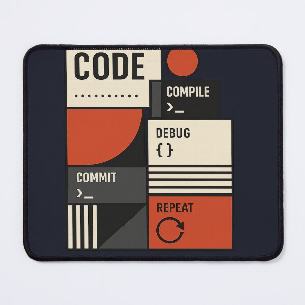 Item preview, Brutalist Developer Geometry – Bauhaus Coding Abstract Design designed and sold by Mladen Rudonja Studio.