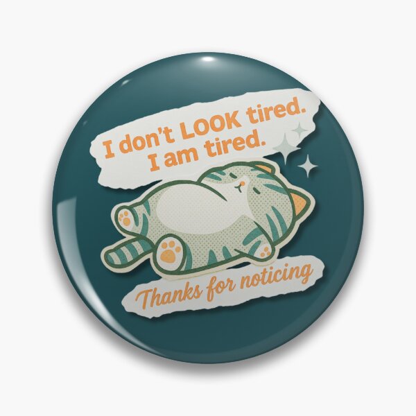 Item preview, Tired Sleepy Chronic Fatigue Cat designed and sold by pulse_retail.