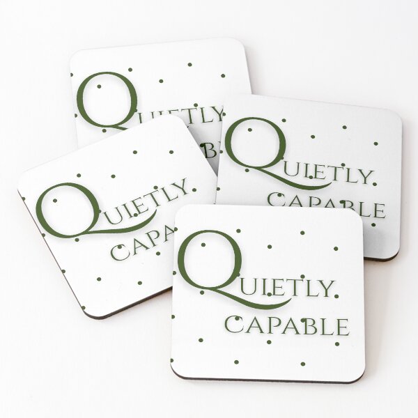 Item preview, Quietly Capable Elegant Introvert Strength Quote designed and sold by byLizedesigns.