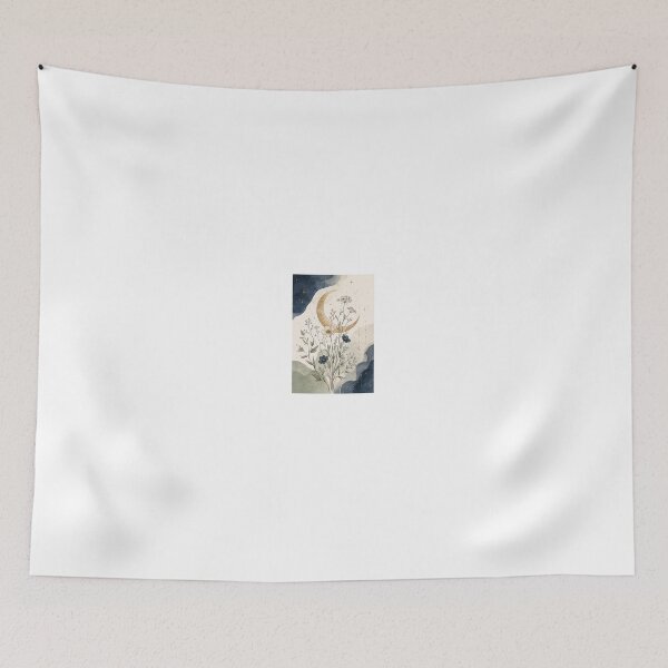 Item preview, Minimalist Celestial Moon Boho Floral Print designed and sold by AlexGreaney.