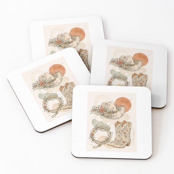Item preview, Minimalist Goofy Cowboy Boho Floral Print designed and sold by AlexGreaney.