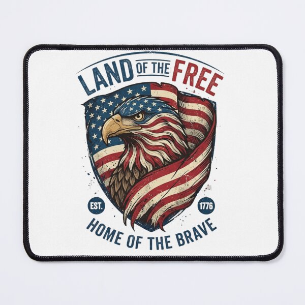 Item preview, American Eagle Land of the Free Home of the Brave Patriotic Design designed and sold by Wear Sculpt.