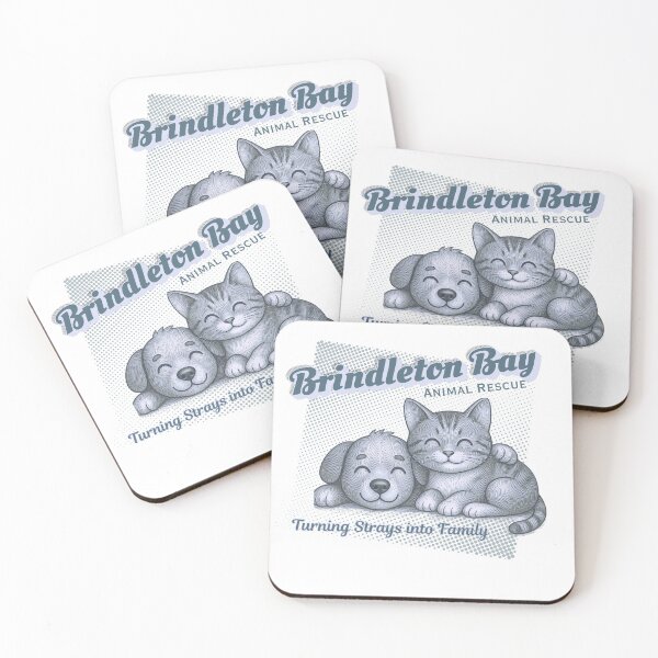 Item preview, Brindleton Bay Animal Rescue — Turning Strays into Family | Vintage Retro Cat & Dog Rescue Tee designed and sold by DonnaRaine.