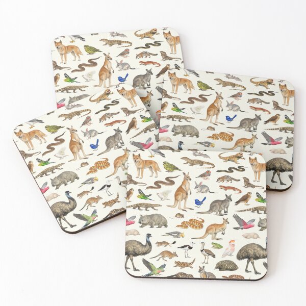 Item preview, Animals of the Australian Outback Retro Identification Chart designed and sold by kakarikihill.