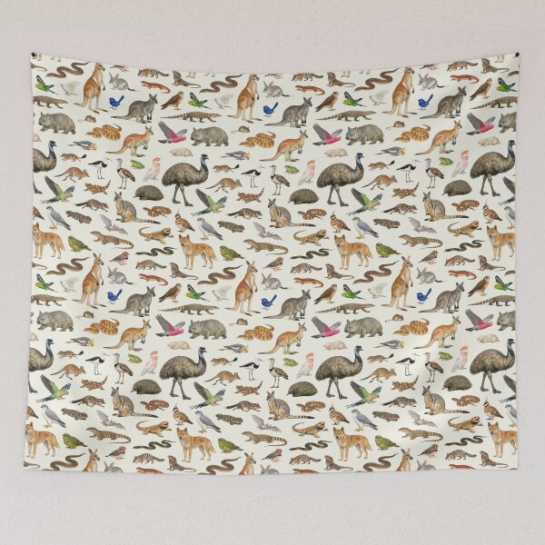 Item preview, Animals of the Australian Outback Retro Identification Chart designed and sold by kakarikihill.