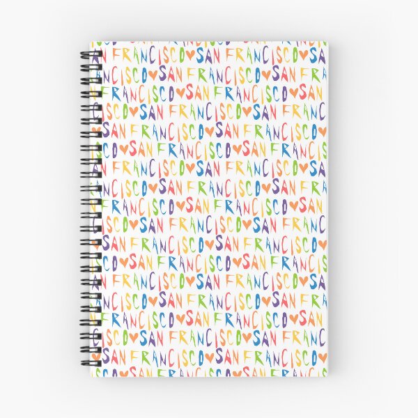 Item preview, Hand Lettered San Francisco Rainbow Pattern with Hearts designed and sold by wordznart.