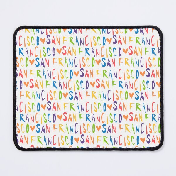 Item preview, Hand Lettered San Francisco Rainbow Pattern with Hearts designed and sold by wordznart.