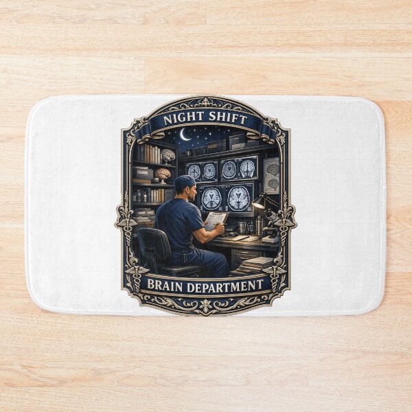 Item preview, Night Shift Brain Department Neuroscience Nurse Gift designed and sold by YMLux.