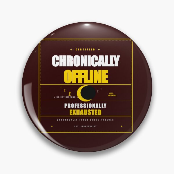 Item preview, Chronically Offline Professionally Exhausted Funny Shirt designed and sold by Mega-Shopping.
