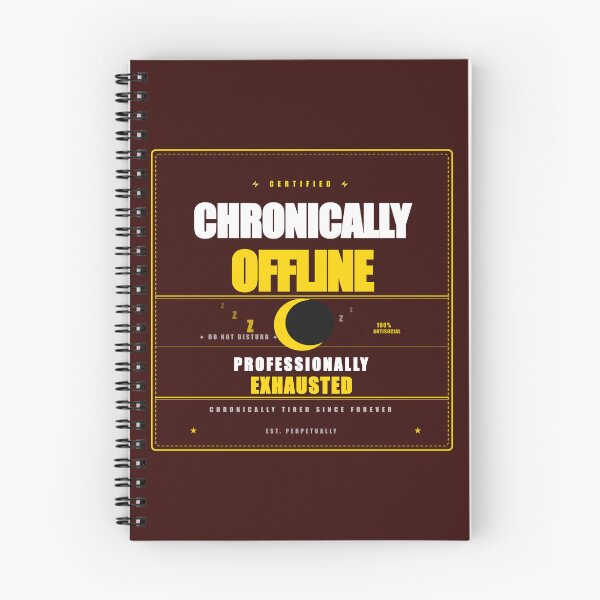 Item preview, Chronically Offline Professionally Exhausted Funny Shirt designed and sold by Mega-Shopping.