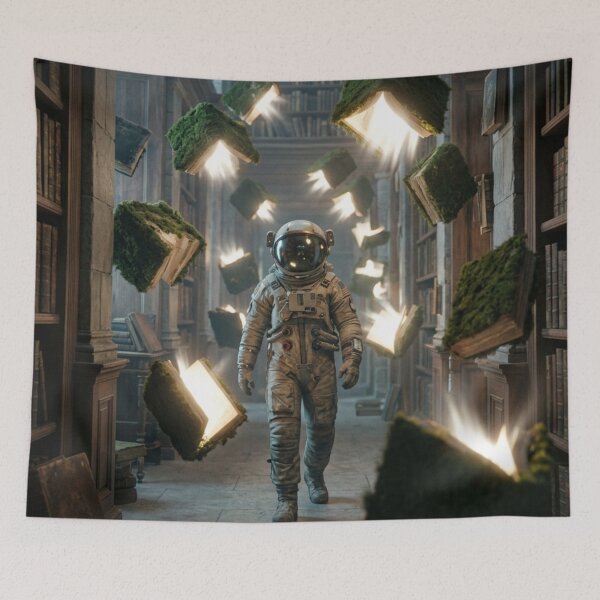 Item preview, Odyssey in the Library: Astronaut Among Books of Moss and Light designed and sold by Archive Studio.
