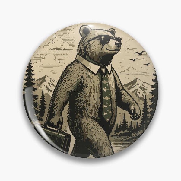 Item preview, Born to Fish Funny Business Bear Vintage Fishing Outdoors designed and sold by American Spirit.