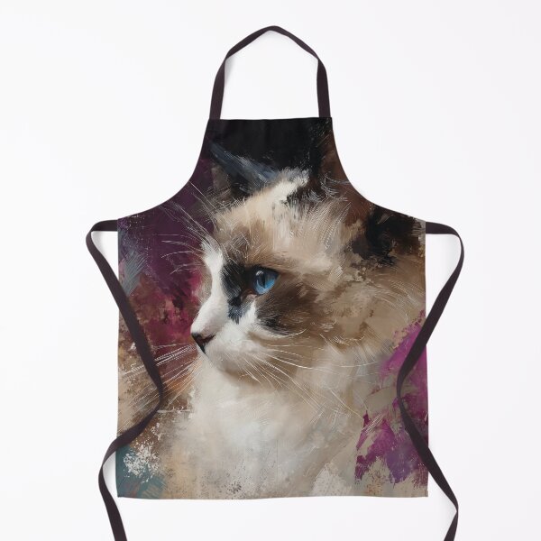 Item preview, Elegant Ragdoll Cat Impressionist Oil Painting designed and sold by Paolo-Bandal.