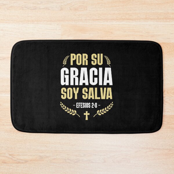 Item preview, Bible verse Ephesians 2:8 By grace I am saved through faith. Cross designed and sold by Luz y Estilo.