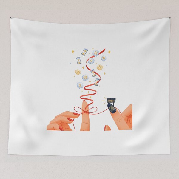 Item preview, Ribbon Reminder Time Illustration designed and sold by AbanoubStore.
