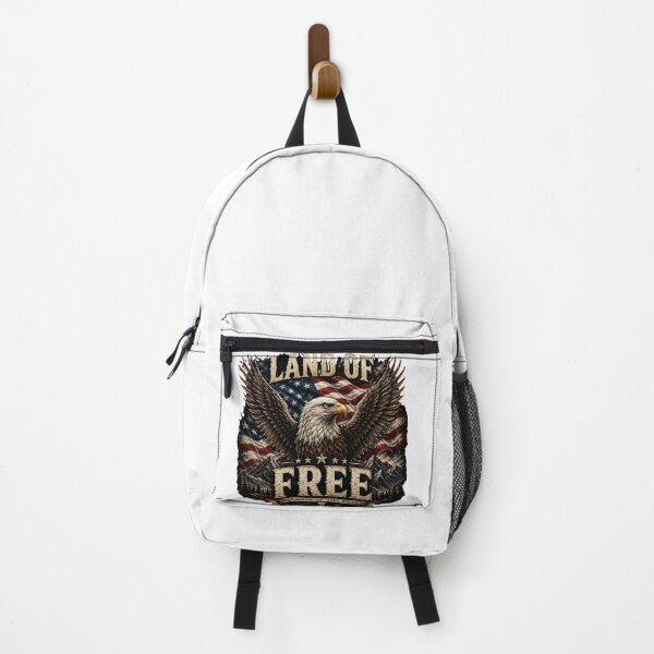 Item preview, Land Of The Free Because Of The Brave Patriotic Eagle American Flag USA Freedom Tee designed and sold by Wear Sculpt.