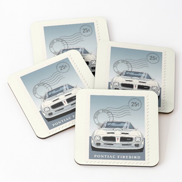 Item preview, Pontiac Firebird Trans Am Muscle Car Vintage Postage Stamp Art designed and sold by Motorline44.
