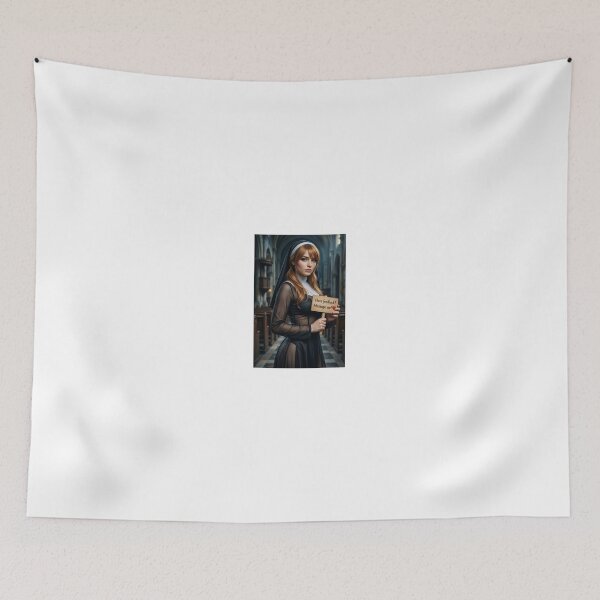 Item preview, Nun with Auburn Hair Holding Sign in Cathedral designed and sold by CathryneDelamort.