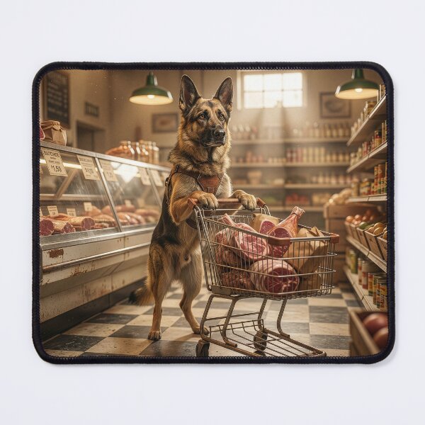Item preview, German Shepherd Visits the Butchery designed and sold by Tridentulus.