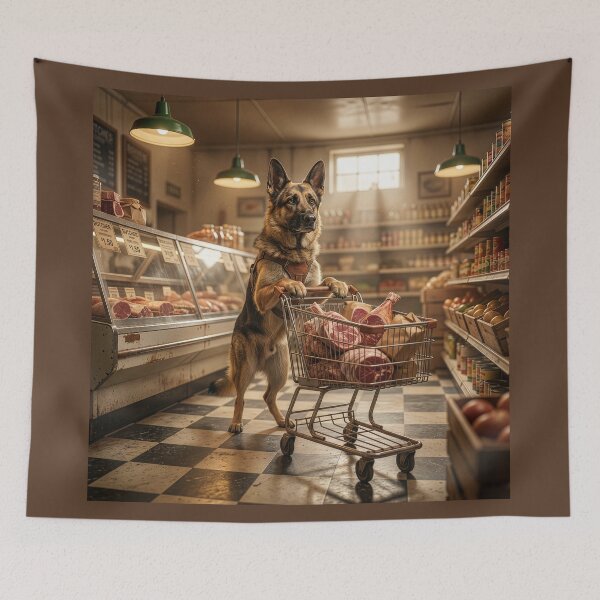Item preview, German Shepherd Visits the Butchery designed and sold by Tridentulus.