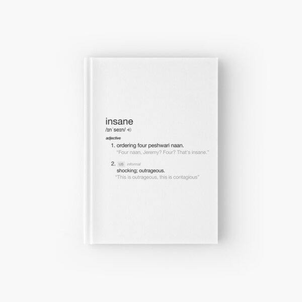 Item preview, "Four naan, Jeremy? Four? That's insane." Insane Peep Show Dictionary Tribute   designed and sold by AestheticNow.